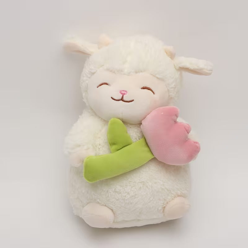 PELUCHE CORDERITO TULIPAN TIERNO ( DE REGALO JUGO DE ANILLOS DE PAREJA)