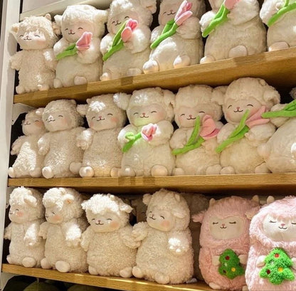 PELUCHE CORDERITO TULIPAN TIERNO ( DE REGALO JUGO DE ANILLOS DE PAREJA)